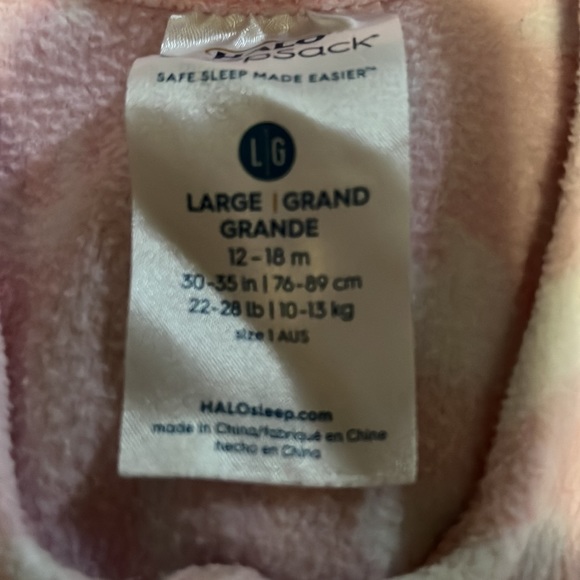 Halo Fleece Sleepsack. Large. 12-18M - Picture 2 of 3
